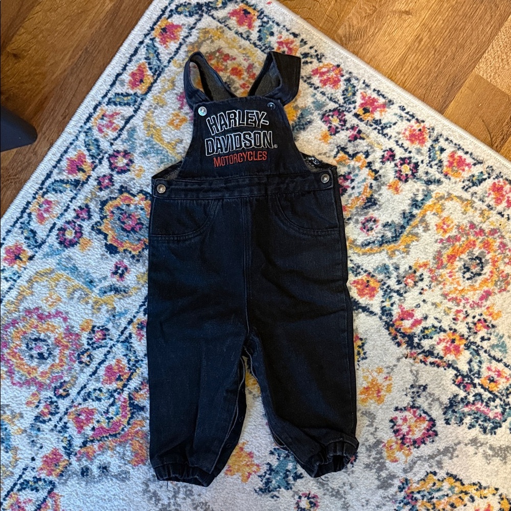 Harley-Davidson Baby Black Denim Overalls
